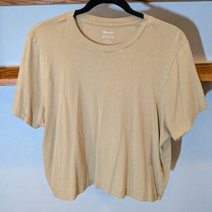 Madewell Light Tan Crew Neck T-Shirt